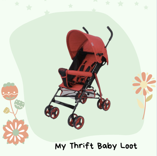 Preloved Babyhug Agile Baby Light Weight Stroller Buggy With Umbrella Fold
